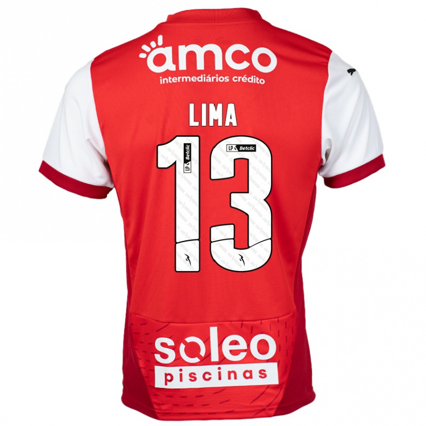 Hombre Fútbol Camiseta Aline Lima #13 Rojo Blanco 1ª Equipación 2024/25 México