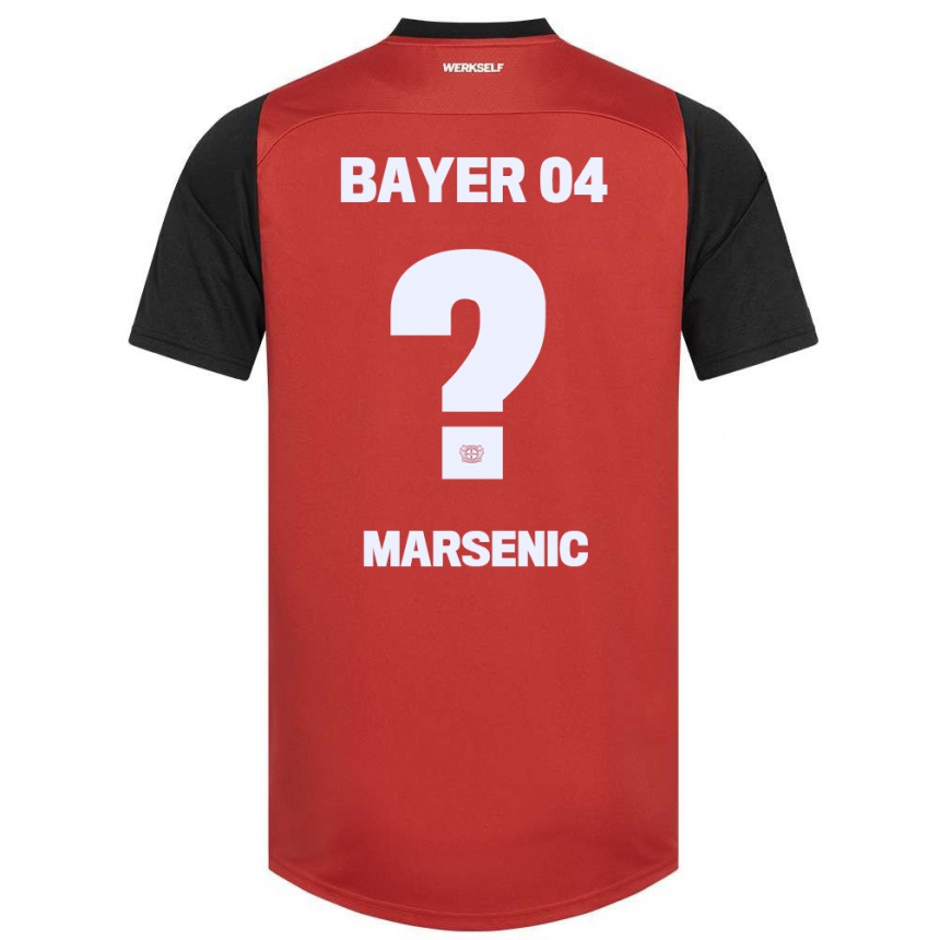 Hombre Fútbol Camiseta Matija Marsenic #0 Rojo Negro 1ª Equipación 2024/25 México