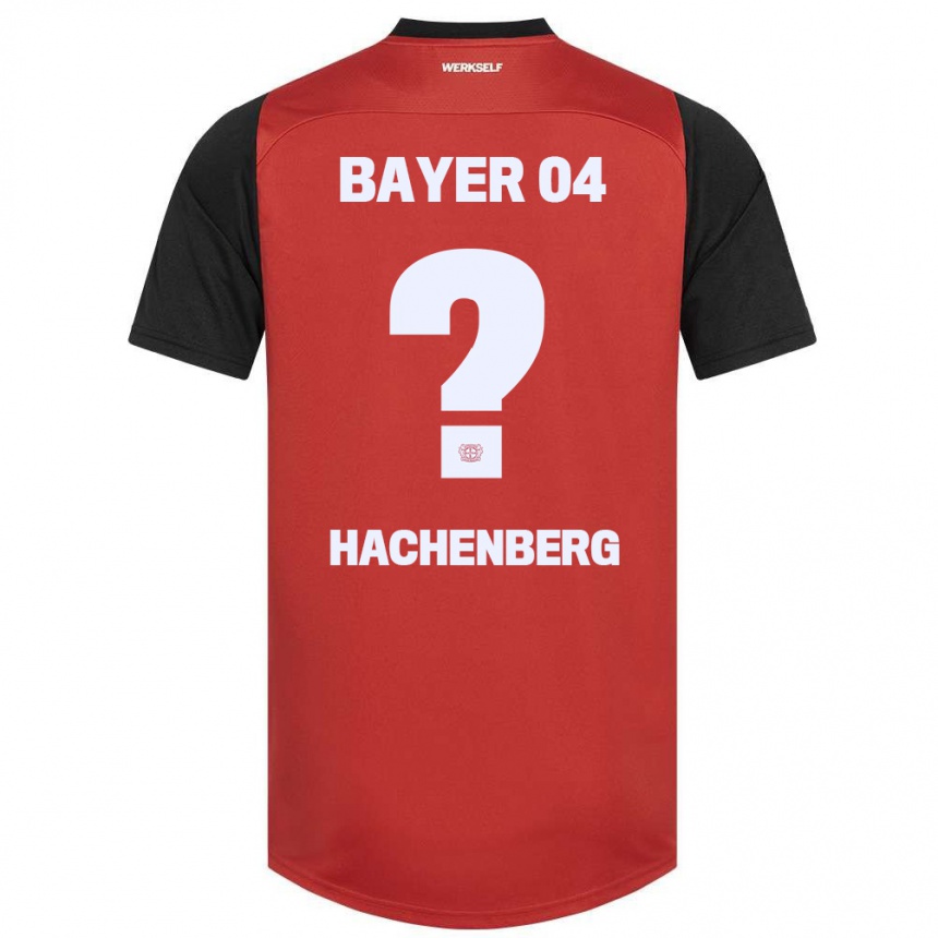 Hombre Fútbol Camiseta Merlin Hachenberg #0 Rojo Negro 1ª Equipación 2024/25 México