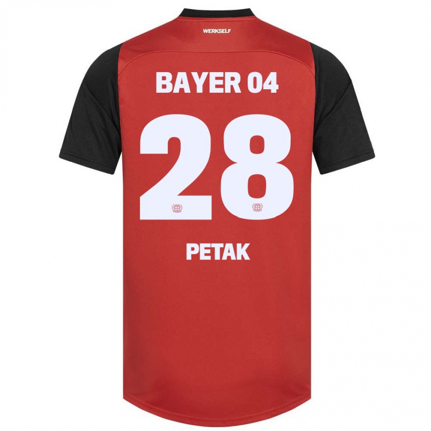 Hombre Fútbol Camiseta Raoul Petak #28 Rojo Negro 1ª Equipación 2024/25 México