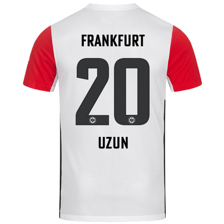 Hombre Fútbol Camiseta Can Uzun #20 Blanco Rojo 1ª Equipación 2024/25 México