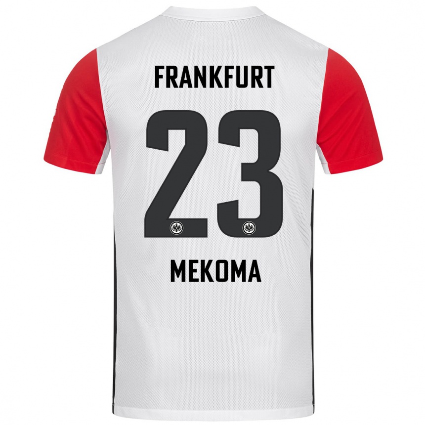 Hombre Fútbol Camiseta Jamal Mekoma #23 Blanco Rojo 1ª Equipación 2024/25 México