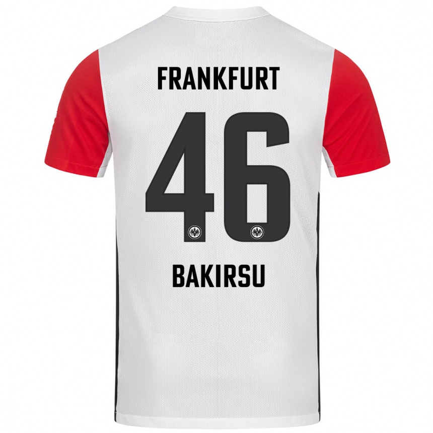 Hombre Fútbol Camiseta Hüseyin Bakirsu #46 Blanco Rojo 1ª Equipación 2024/25 México