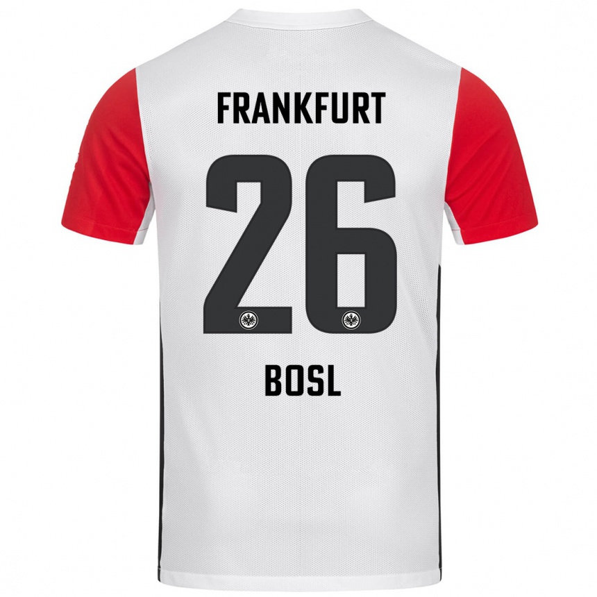 Hombre Fútbol Camiseta Cara Bosl #26 Blanco Rojo 1ª Equipación 2024/25 México