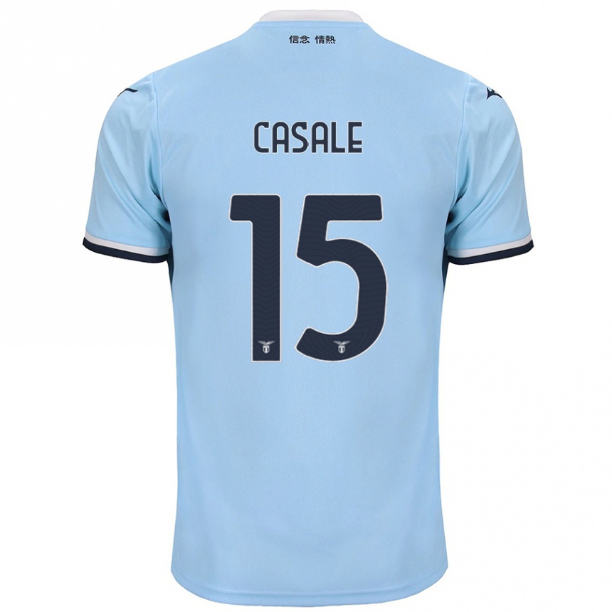 Hombre Fútbol Camiseta Nicolò Casale #15 Azul 1ª Equipación 2024/25 México