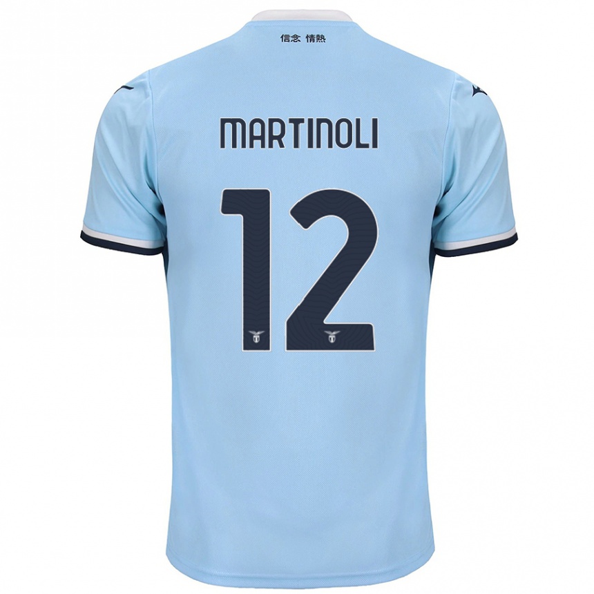 Hombre Fútbol Camiseta Elettra Martinoli #12 Azul 1ª Equipación 2024/25 México