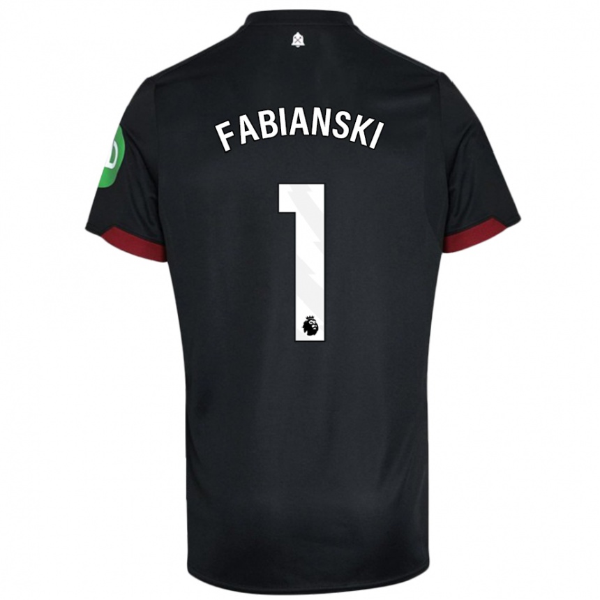 Hombre Fútbol Camiseta Lukasz Fabianski #1 Negro Blanco 2ª Equipación 2024/25 México