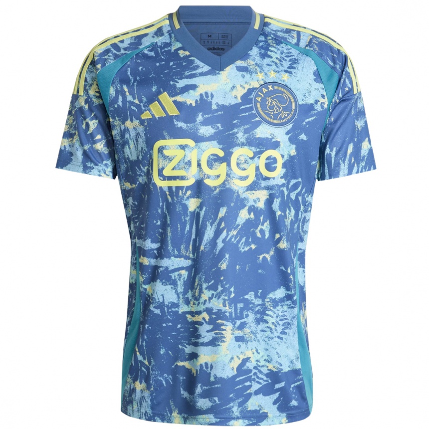 Hombre Fútbol Camiseta Dusan Tadic #10 Gris Azul Amarillo 2ª Equipación 2024/25 México