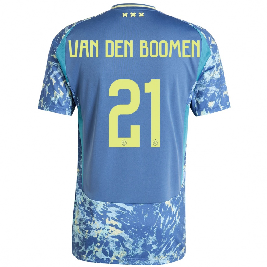 Hombre Fútbol Camiseta Branco Van Den Boomen #21 Gris Azul Amarillo 2ª Equipación 2024/25 México