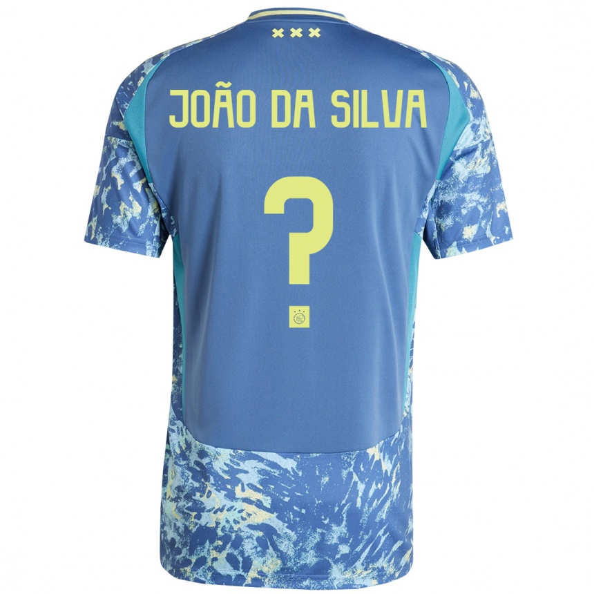 Hombre Fútbol Camiseta Miguel João Da Silva #0 Gris Azul Amarillo 2ª Equipación 2024/25 México