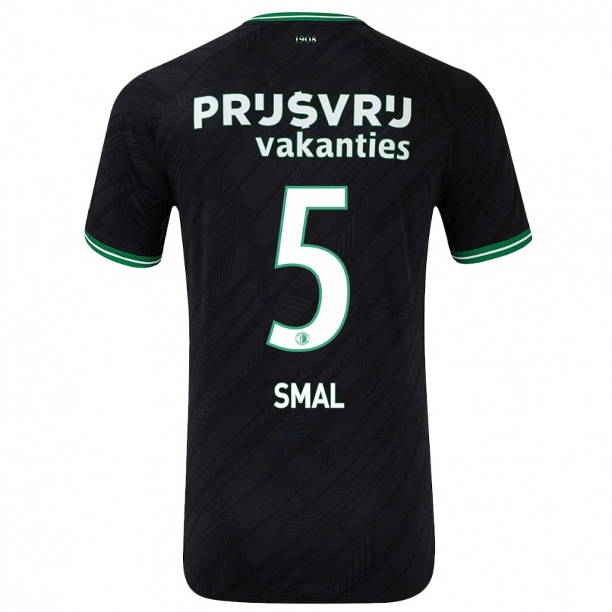 Hombre Fútbol Camiseta Gijs Smal #5 Negro Verde 2ª Equipación 2024/25 México