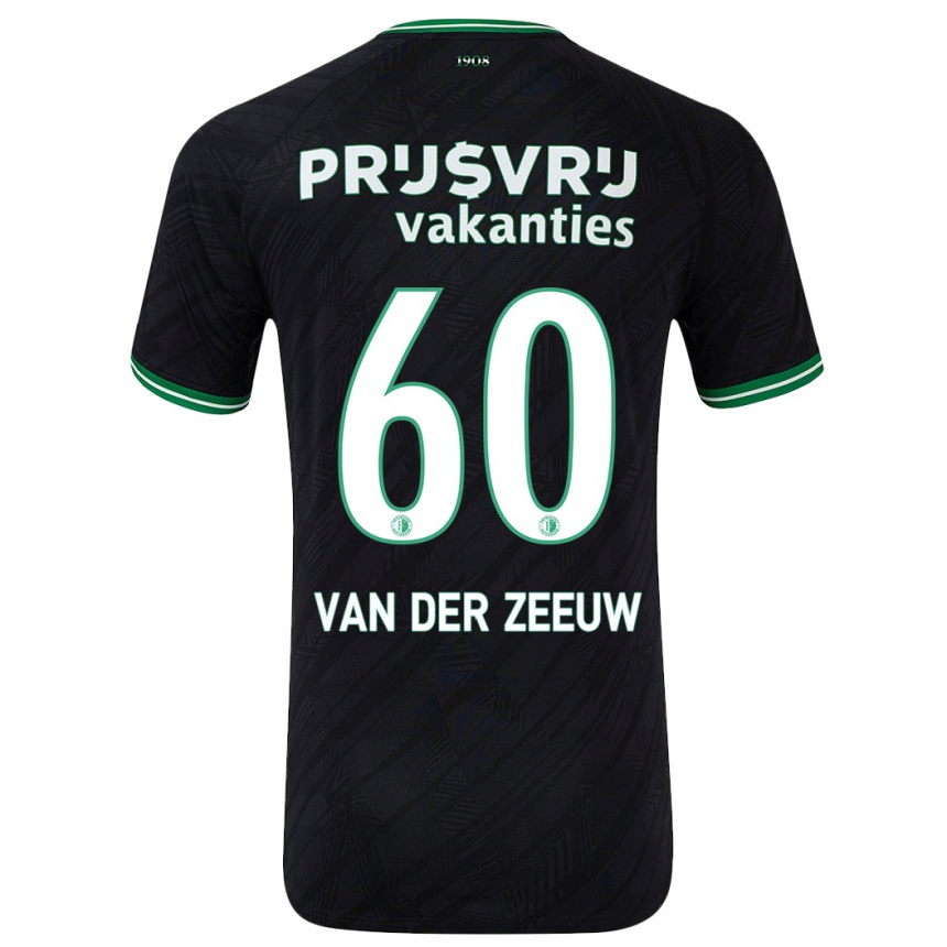 Hombre Fútbol Camiseta Twan Van Der Zeeuw #60 Negro Verde 2ª Equipación 2024/25 México