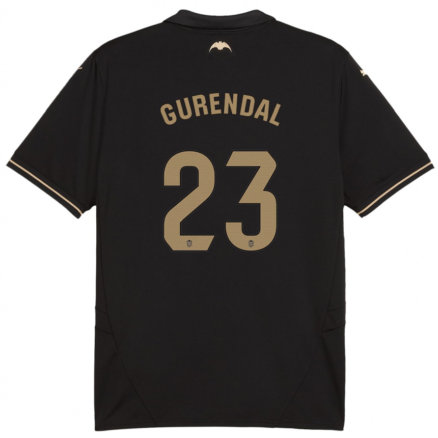 Hombre Fútbol Camiseta Alexander Gurendal #23 Negro 2ª Equipación 2024/25 México