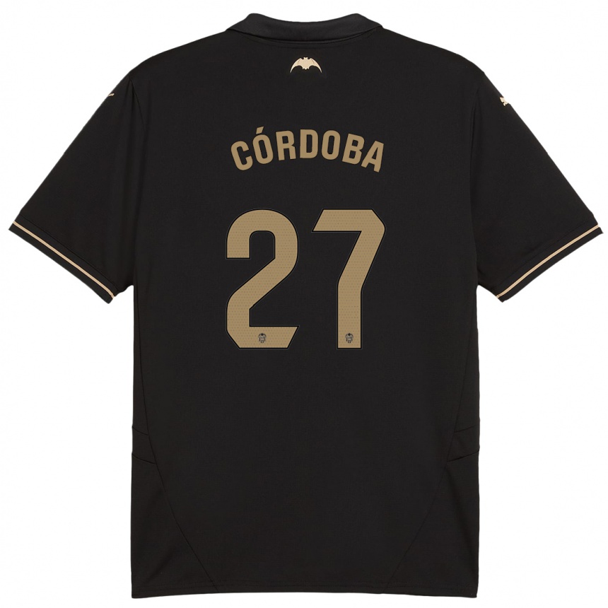 Hombre Fútbol Camiseta Iker Córdoba #27 Negro 2ª Equipación 2024/25 México