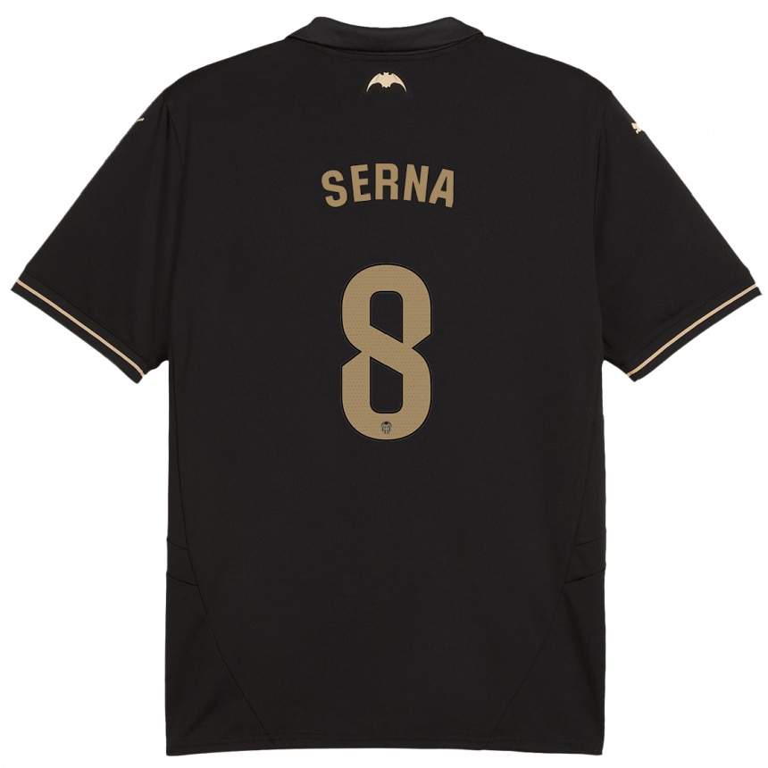 Hombre Fútbol Camiseta Liced Serna #8 Negro 2ª Equipación 2024/25 México