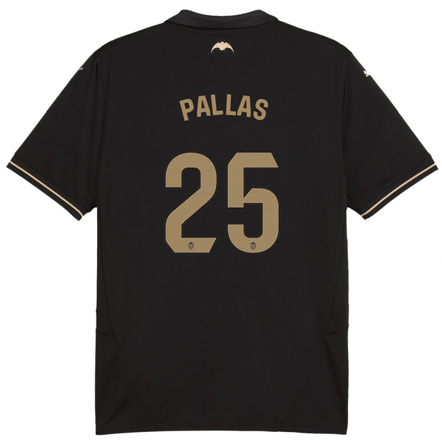 Hombre Fútbol Camiseta Nerea Pallas #25 Negro 2ª Equipación 2024/25 México