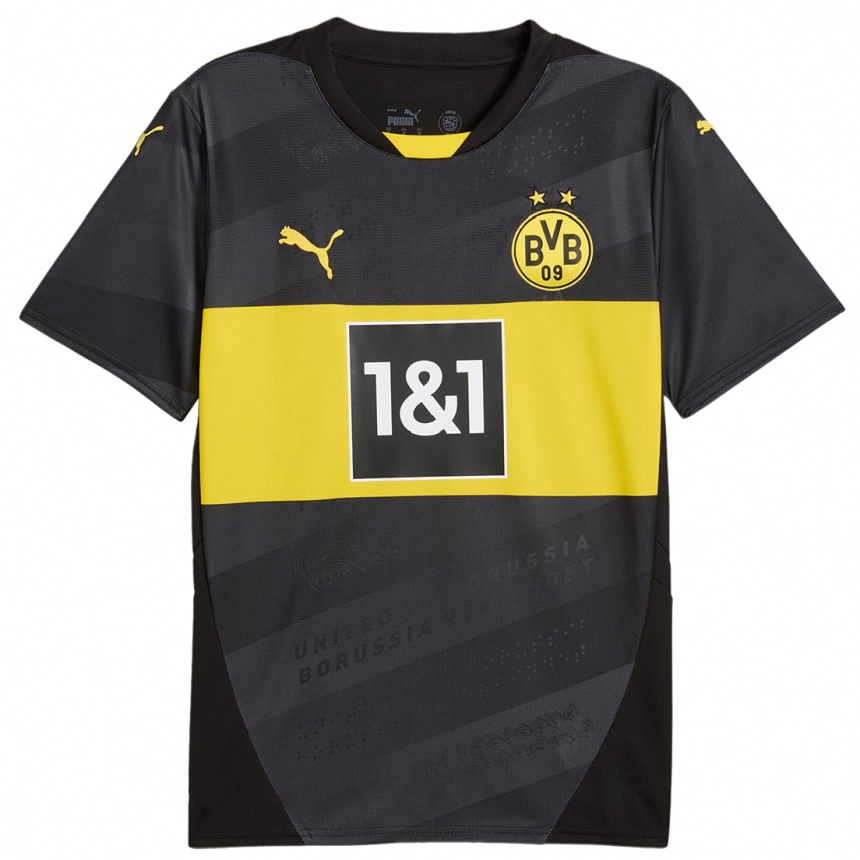 Hombre Fútbol Camiseta Wesley Heimann #27 Negro Amarillo 2ª Equipación 2024/25 México