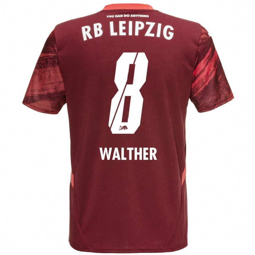 Hombre Fútbol Camiseta Kofi Walther #8 Borgoña 2ª Equipación 2024/25 México