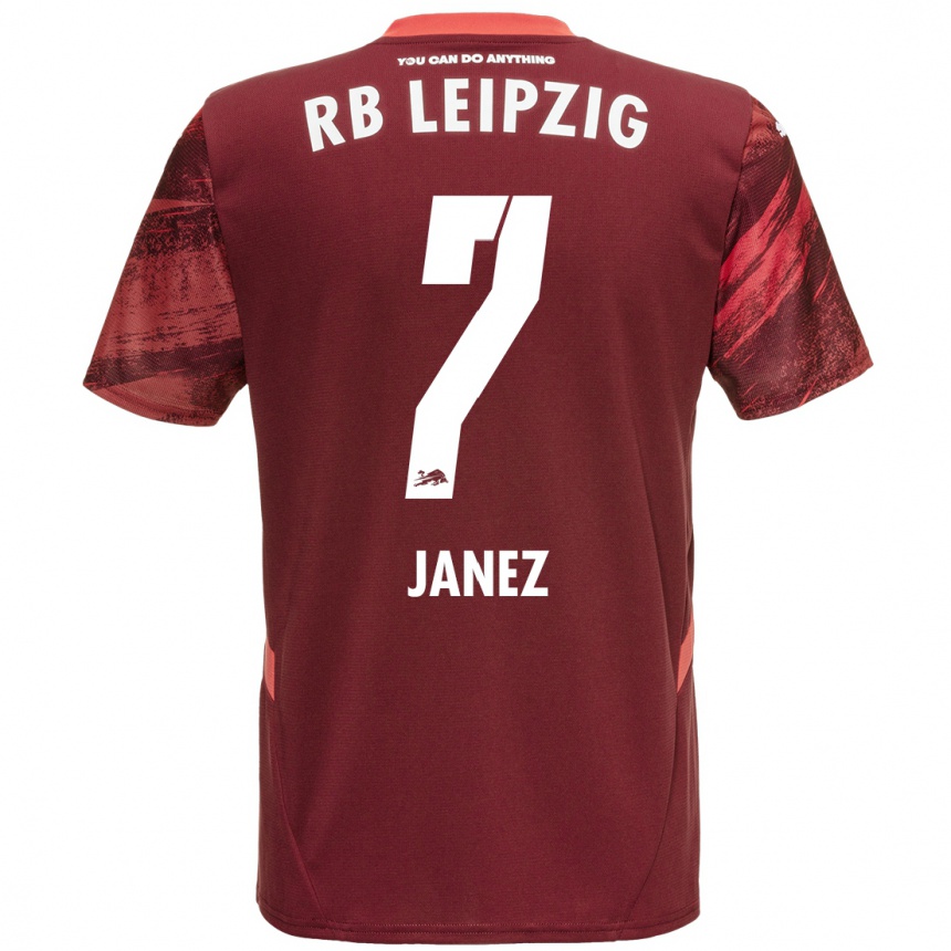 Hombre Fútbol Camiseta Korina Lara Janež #7 Borgoña 2ª Equipación 2024/25 México