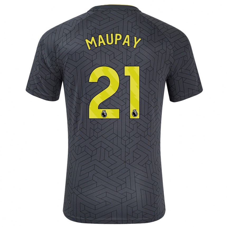 Hombre Fútbol Camiseta Neal Maupay #21 Negro Amarillo 2ª Equipación 2024/25 México