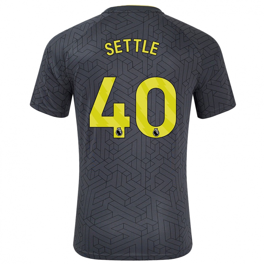 Hombre Fútbol Camiseta Macy Settle #40 Negro Amarillo 2ª Equipación 2024/25 México