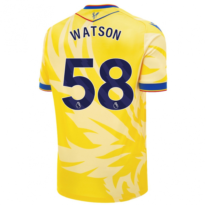 Hombre Fútbol Camiseta Noah Watson #58 Amarillo 2ª Equipación 2024/25 México