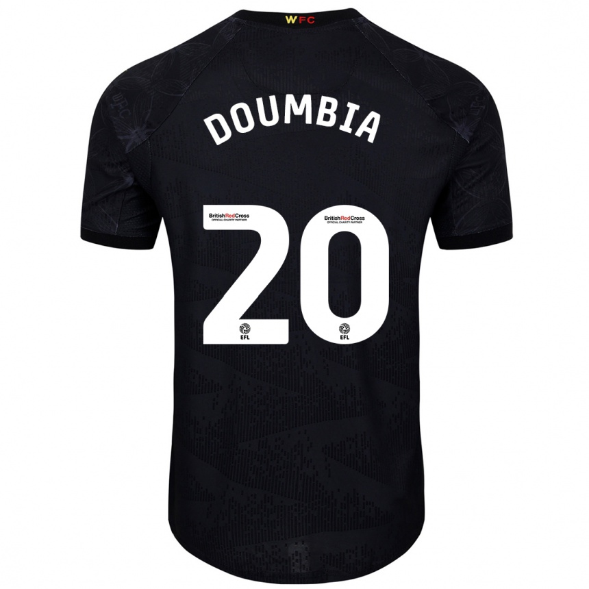 Hombre Fútbol Camiseta Mamadou Doumbia #20 Negro Blanco 2ª Equipación 2024/25 México