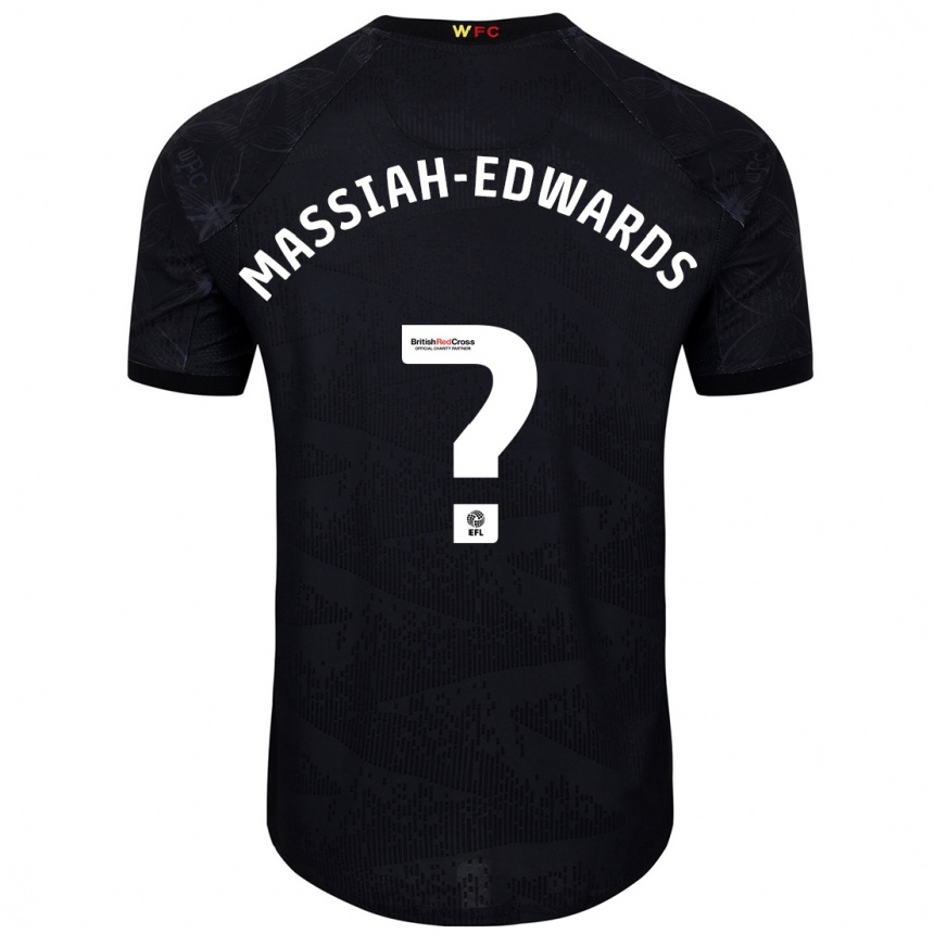 Hombre Fútbol Camiseta Zavier Massiah-Edwards #0 Negro Blanco 2ª Equipación 2024/25 México