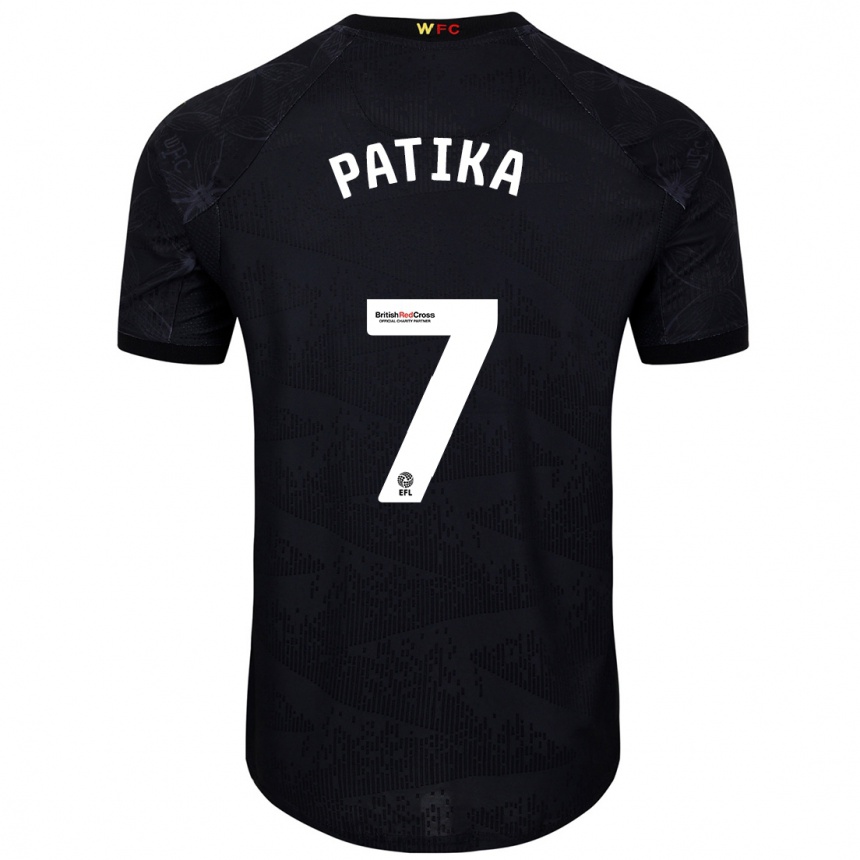 Hombre Fútbol Camiseta Glebs Patika #7 Negro Blanco 2ª Equipación 2024/25 México