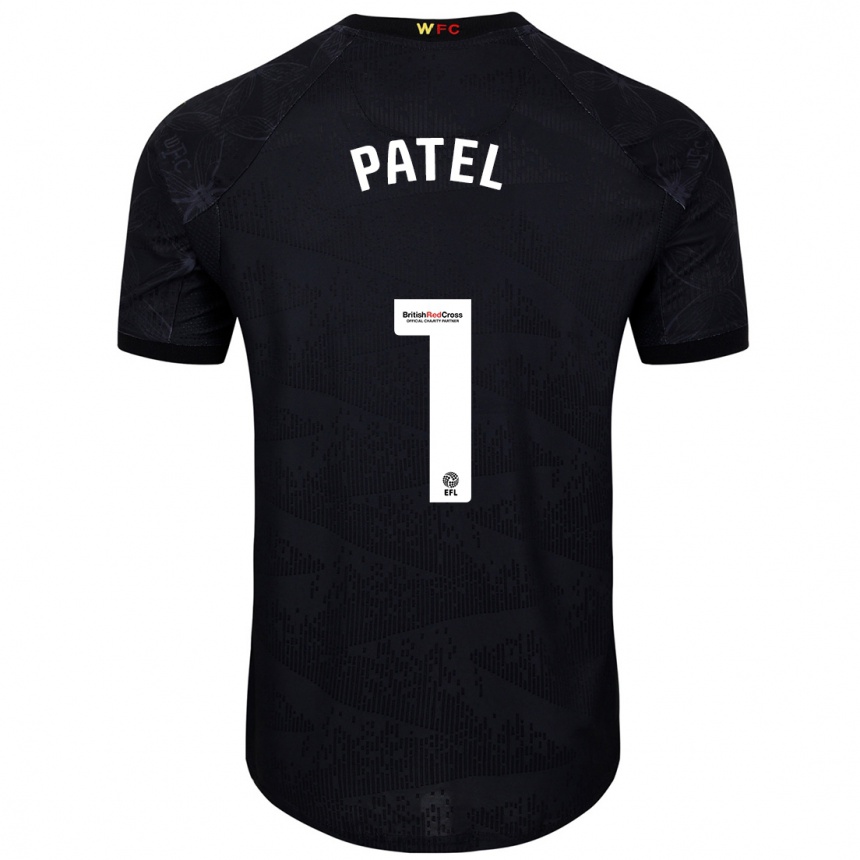 Hombre Fútbol Camiseta Safia Middleton-Patel #1 Negro Blanco 2ª Equipación 2024/25 México