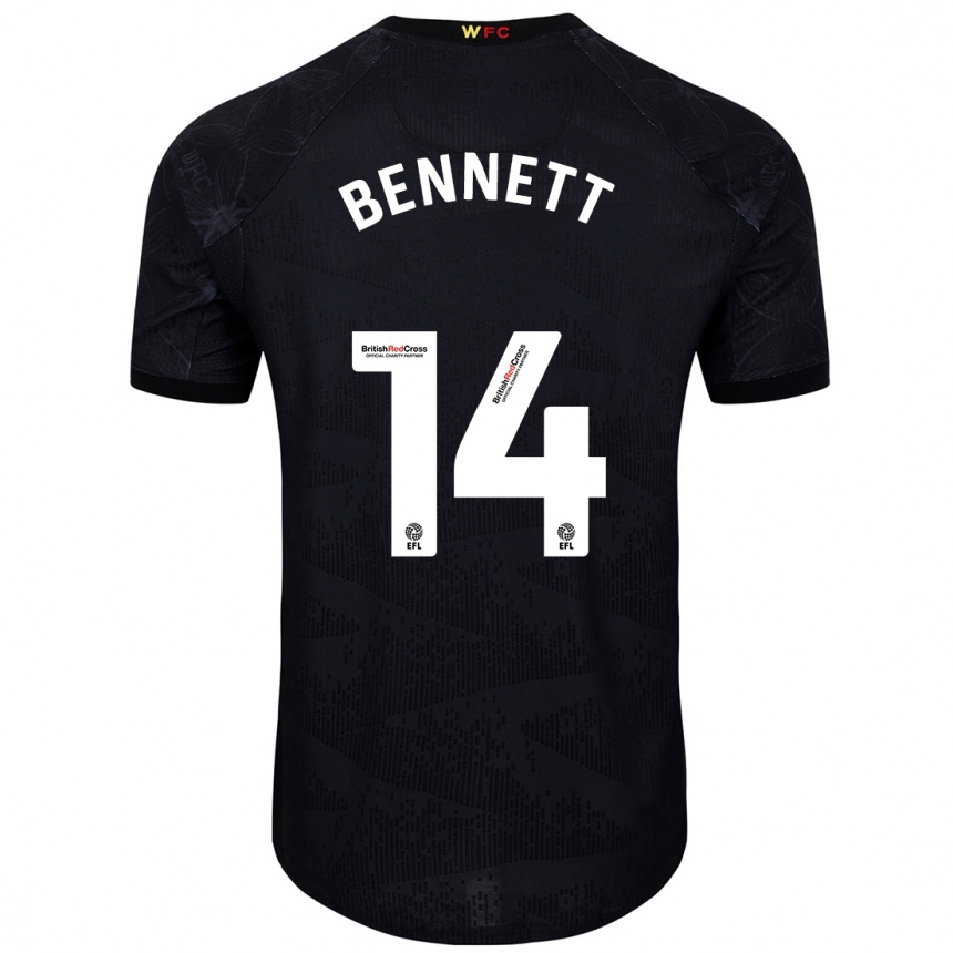 Hombre Fútbol Camiseta Harley Bennett #14 Negro Blanco 2ª Equipación 2024/25 México