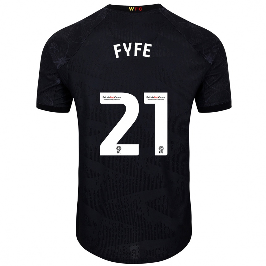 Hombre Fútbol Camiseta Flo Fyfe #21 Negro Blanco 2ª Equipación 2024/25 México