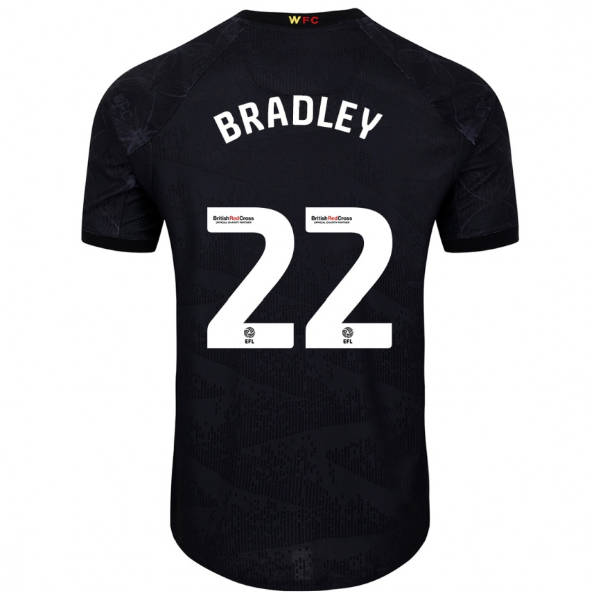 Hombre Fútbol Camiseta Jade Bradley #22 Negro Blanco 2ª Equipación 2024/25 México