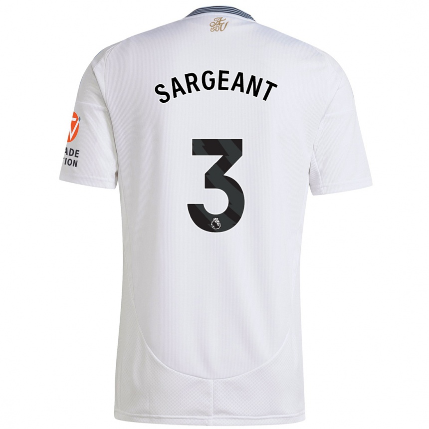 Hombre Fútbol Camiseta Meaghan Sargeant #3 Blanco 2ª Equipación 2024/25 México