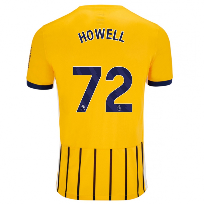 Hombre Fútbol Camiseta Harry Howell #72 Dorado Azul Rayas 2ª Equipación 2024/25 México