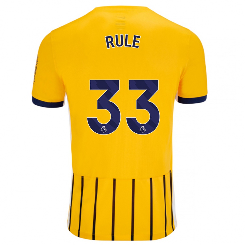 Hombre Fútbol Camiseta Charlize Jayde Rule #33 Dorado Azul Rayas 2ª Equipación 2024/25 México