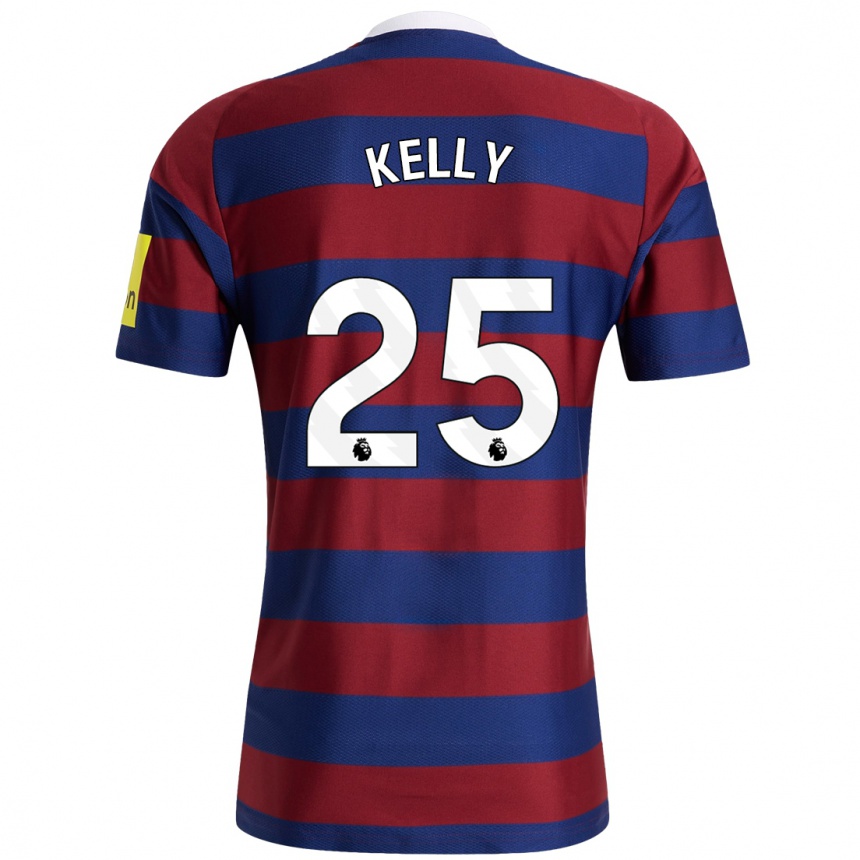 Hombre Fútbol Camiseta Lloyd Kelly #25 Burdeos Azul Marino 2ª Equipación 2024/25 México