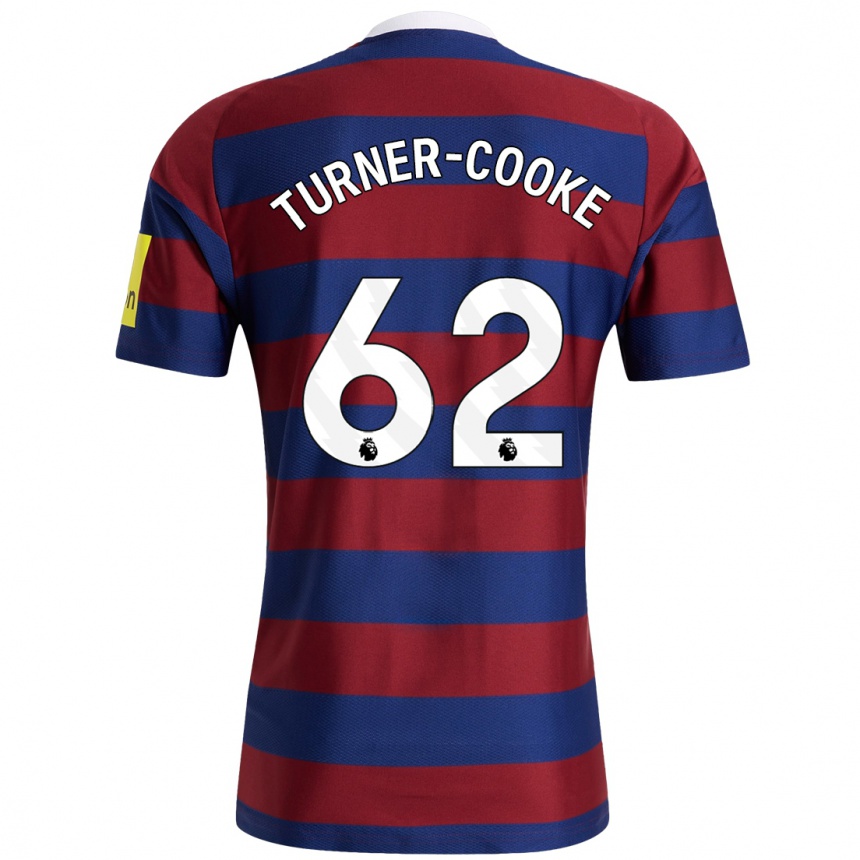 Hombre Fútbol Camiseta Jay Turner-Cooke #62 Burdeos Azul Marino 2ª Equipación 2024/25 México