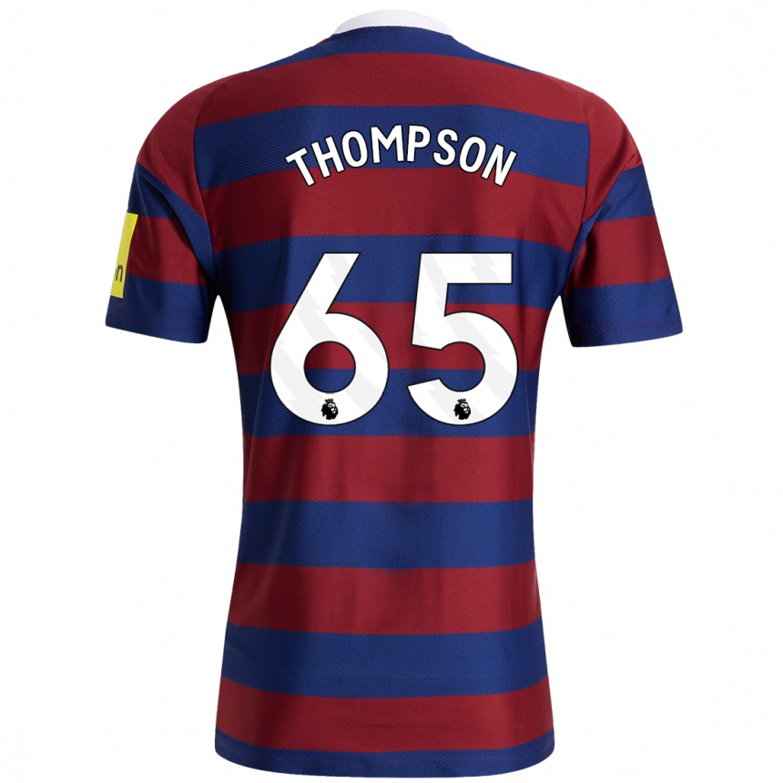 Hombre Fútbol Camiseta Ciaran Thompson #65 Burdeos Azul Marino 2ª Equipación 2024/25 México