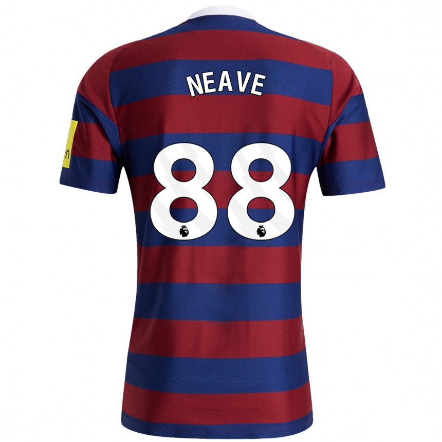 Hombre Fútbol Camiseta Sean Neave #88 Burdeos Azul Marino 2ª Equipación 2024/25 México