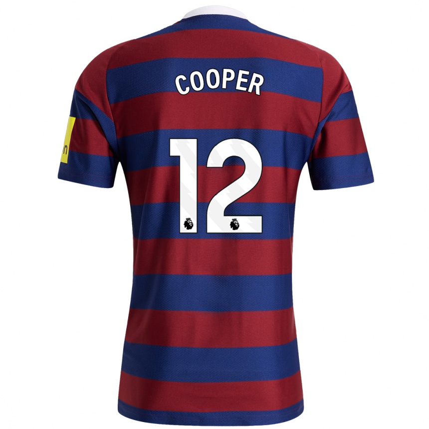 Hombre Fútbol Camiseta Deanna Cooper #12 Burdeos Azul Marino 2ª Equipación 2024/25 México