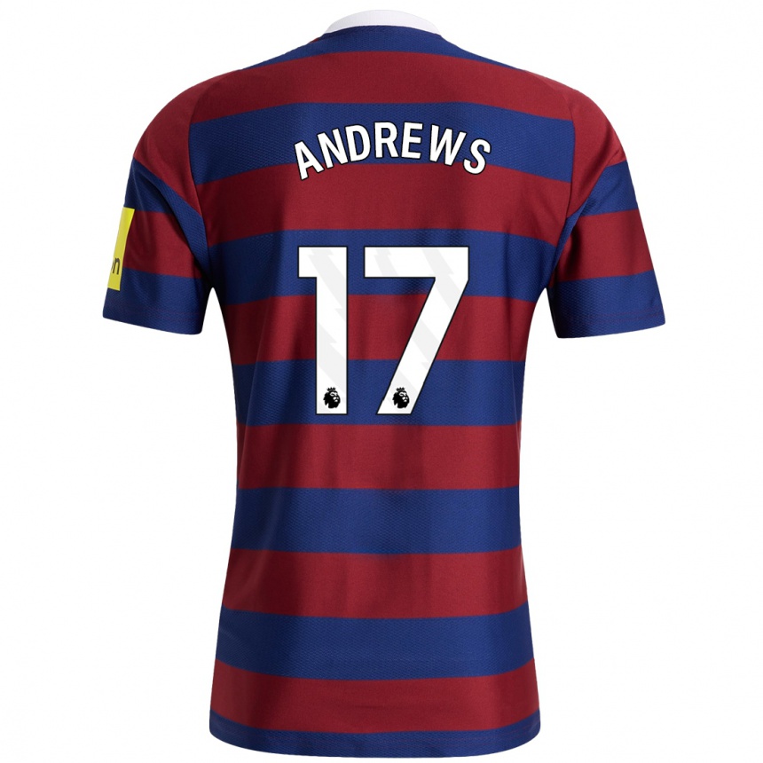 Hombre Fútbol Camiseta Amy Andrews #17 Burdeos Azul Marino 2ª Equipación 2024/25 México