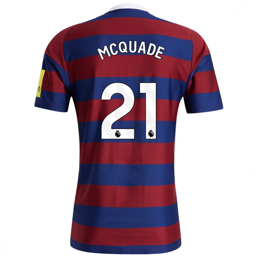 Hombre Fútbol Camiseta Jasmine Mcquade #21 Burdeos Azul Marino 2ª Equipación 2024/25 México