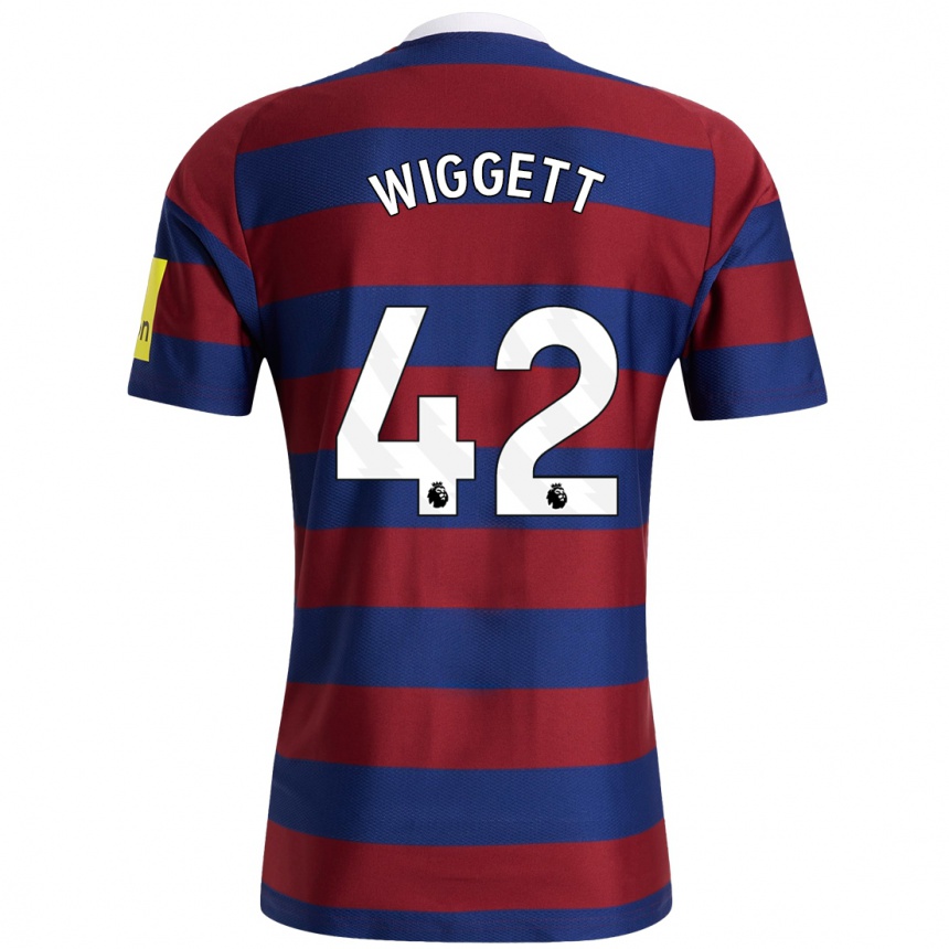 Hombre Fútbol Camiseta Charlie Wiggett #42 Burdeos Azul Marino 2ª Equipación 2024/25 México