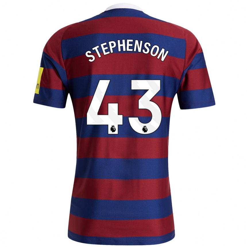 Hombre Fútbol Camiseta Dylan Stephenson #43 Burdeos Azul Marino 2ª Equipación 2024/25 México