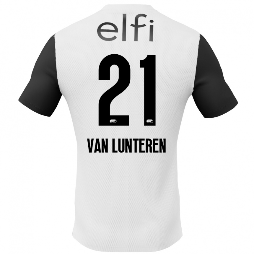 Hombre Fútbol Camiseta Desiree Van Lunteren #21 Blanco Negro 2ª Equipación 2024/25 México