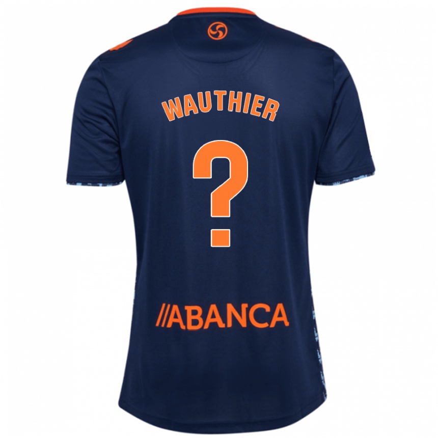 Hombre Fútbol Camiseta Hugo Wauthier #0 Azul Marino 2ª Equipación 2024/25 México