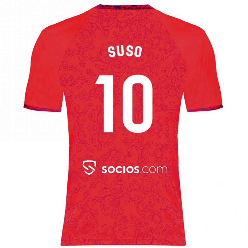 Hombre Fútbol Camiseta Suso #10 Rojo 2ª Equipación 2024/25 México