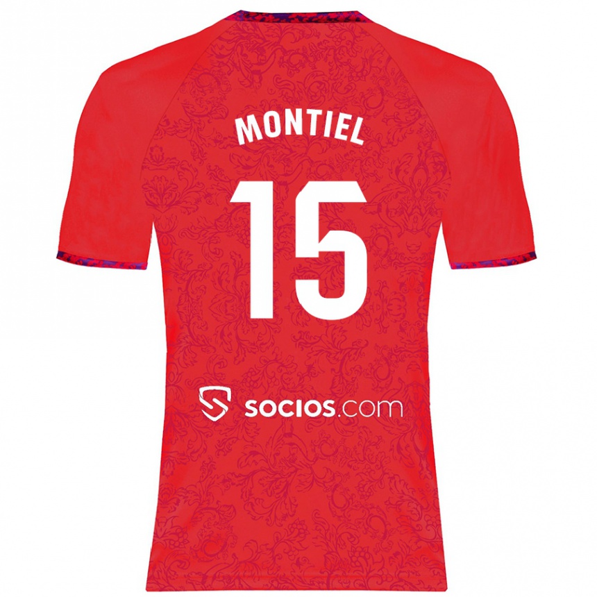 Hombre Fútbol Camiseta Gonzalo Montiel #15 Rojo 2ª Equipación 2024/25 México