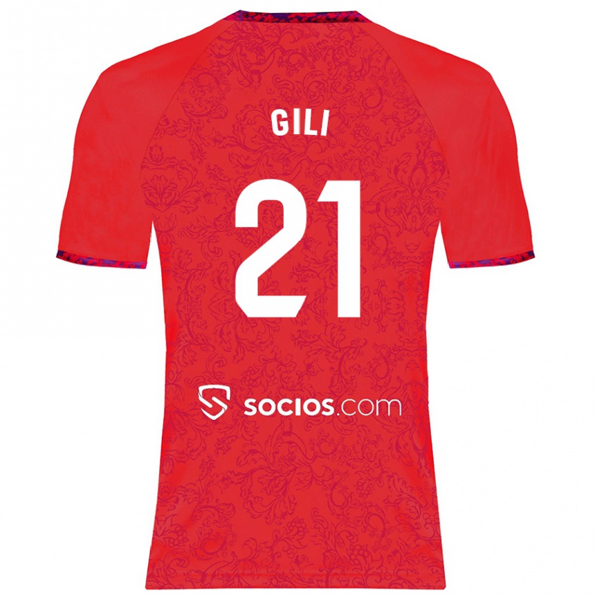 Hombre Fútbol Camiseta Gemma Gili #21 Rojo 2ª Equipación 2024/25 México